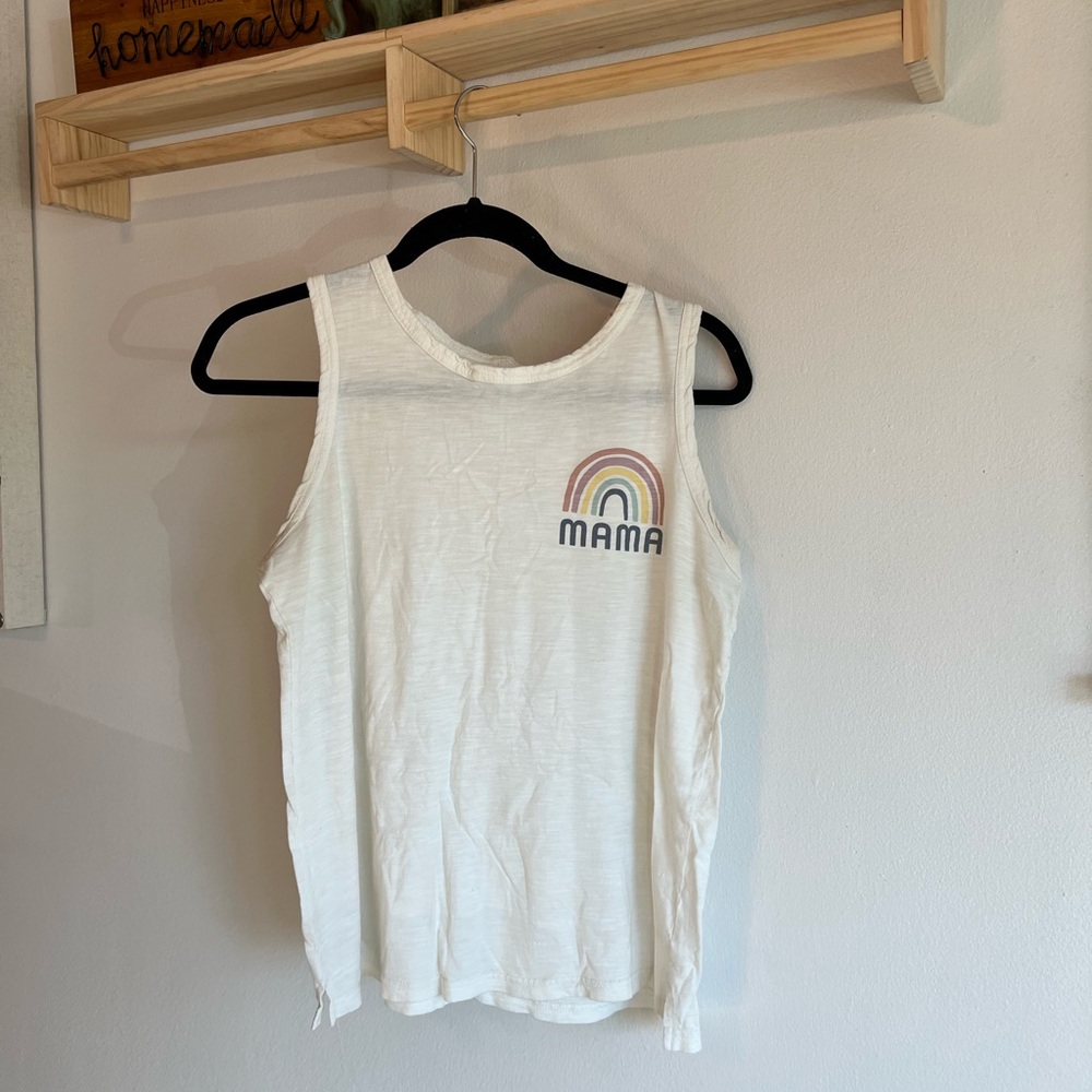 Grayson Threads Cream 'Mama' Rainbow Tank Top